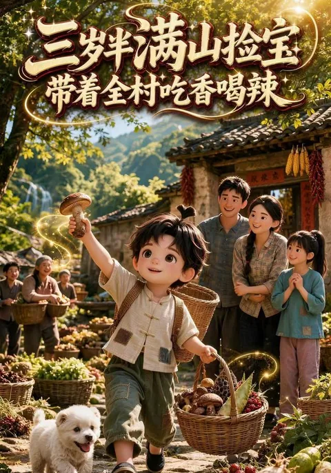 三岁半满山捡宝，带着全村吃香喝辣