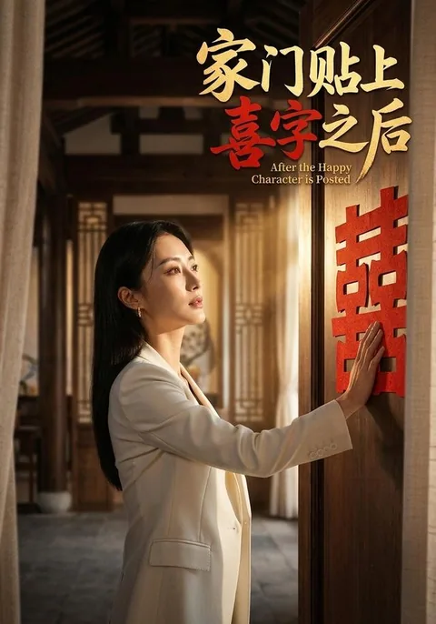 家门贴上喜字之后