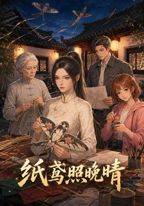纸鸢照晚晴