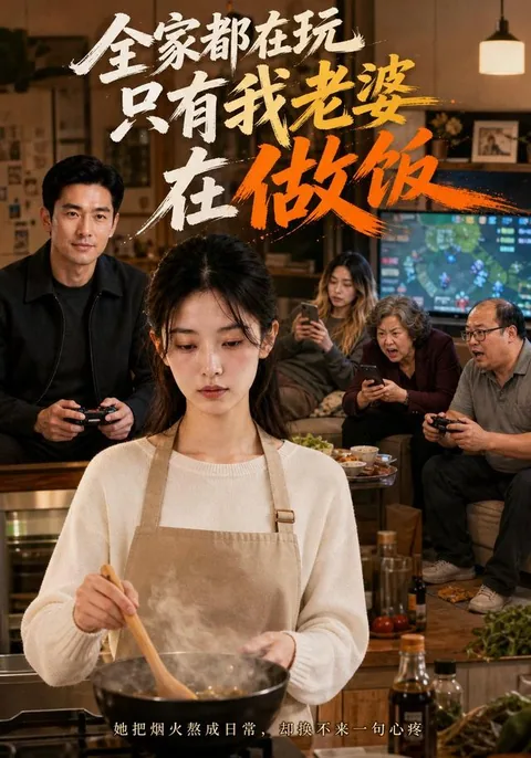 全家都在玩只有我老婆在做饭
